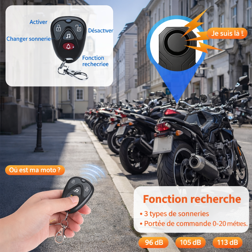 MotoGuard - Alarme Antivol Sentinelle pour Moto